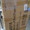 Black Metal Loft Bed Full Size with L-Shaped Desk and USB, Wardrobe and Adjustable Shelf, High Loft Bed with LED for Kids Teens Adults, Space-Saving, Noise Free, W1580P240016