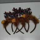 JOYIN Christmas 4PCS Reindeer Headband, Light-Up LED Antlers Reindeer Hat Holiday Headbands for Christmas Party Supplies and Holiday Parties Favors (ONE SIZE FITS ALL)