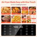 Beelicious Large AirFryer, 12-in-1 Digital Airfryer with Window, Dishwasher Safe, 5.8Qt, 40+ Recipes, Flavor-Lock Tech, Shake Reminder, Compact, Quiet, Nonstick Air Fryers. Black