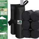 Eurmax USA Weight Bags for Pop up Canopy Outdoor Shelter,Gazebo Instant shelter Leg Canopy Weights, Sand Bags, Set of 4(Black) (Standard)