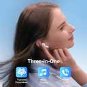 AI Language Translation Earbuds Translator in Real Time 0.5S,Two-Way Bluetooth Translator Device with APP for 144+ Languages Translation Packs,Spanish English Translation Headphone,M10 White