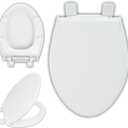 MinSha Soft Close Toilet Seat 18.5 In Elongated Seat, Quick Release