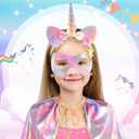 Princess Costumes for Girls Unicorn Costume Kids, Tutu Skirt, Unicorn Headband, Princess Cape, Eyemask - Girls Fancy Dress for Birthday, Halloween, One Size