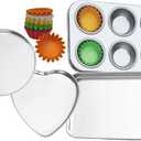 Deluxe Pan Set Compatible with Easy Bake Ultimate Oven | Includes 60 Cupcake Liners THAT WILL FIT, UNLIKE OTHERS | Kids' Accessories for Cooking Easy Bake Oven Mixes