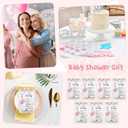 Landical 50 Sets Rose Baby Shower Party Favors A Message From The Bump Keychains Thank You Card Decorations for Gender Reveal Guest Gift