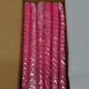 6 Pack 10 Inch Hot-Pink Spiral Taper Candles for Christmas and Holiday Home Decoration, Unscented Dripless Twisted Candlesticks for Dinner Party Wedding Valentine's Day