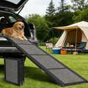 Dog Ramp for Car 63" x 17", Folding Pet Ramp for Large Dogs with Non-Slip Rug Surface, Portable Dog Car Ramp for SUV Car & Truck