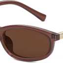 Retro Polarized Sunglasses for Womens Men - Trendy Sunnies UV Protection Lightweight Vintage Sun Glasses