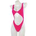 2023 large one-piece bikini gathers sexy swimwear hollow-out new swimwear women, Pink, M