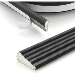 196 Inch Self-Adhesive Wedge Weather Stripping Door Seal & Window Insulation - Soundproof Gap Filler, Draft Stopper Foam Tape for Door Frame, Black, Size: 16.4FT