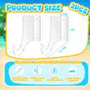 Gerrii Invisible Surfboard Wall Mount, Clear Acrylic Surf Board Rack for Wall, Surfboard Holder for Longboard Shortboard Snowboard, 2 Pack