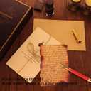 DUNBONG Fountain Pen, Gold & Red Lacquer, Medium Nib, Boxed Set | Brass engraved pattern | Gold-plated medium nib | Refillable converter | 2 nibs, 4 converters & ink | Boxed set