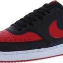 Nike Men's Low-Top Sneakers, 8.5 US (9, Black Red University)