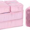JJ POWER Travel Packing Cubes, Luggage Organizers with Shoe Bag (Pink)