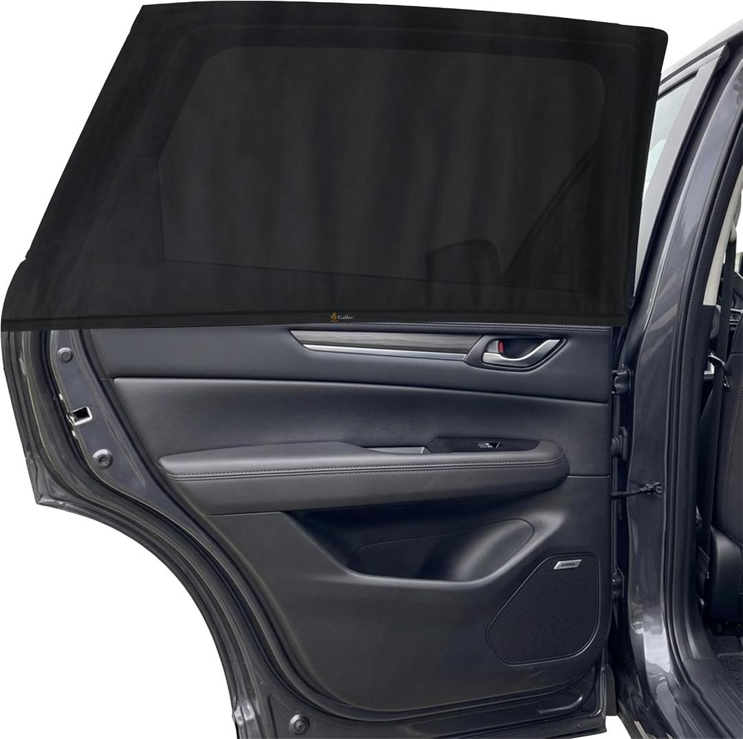 EcoNour Car Window Screen for Mazda CX-5 (2017-2026) 2 Pack | Breathable Mesh Camping Window Covers | 100% Protection from Bugs, Mosquito & UV | Baby Safe Privacy Blackout Net | Car Accessories