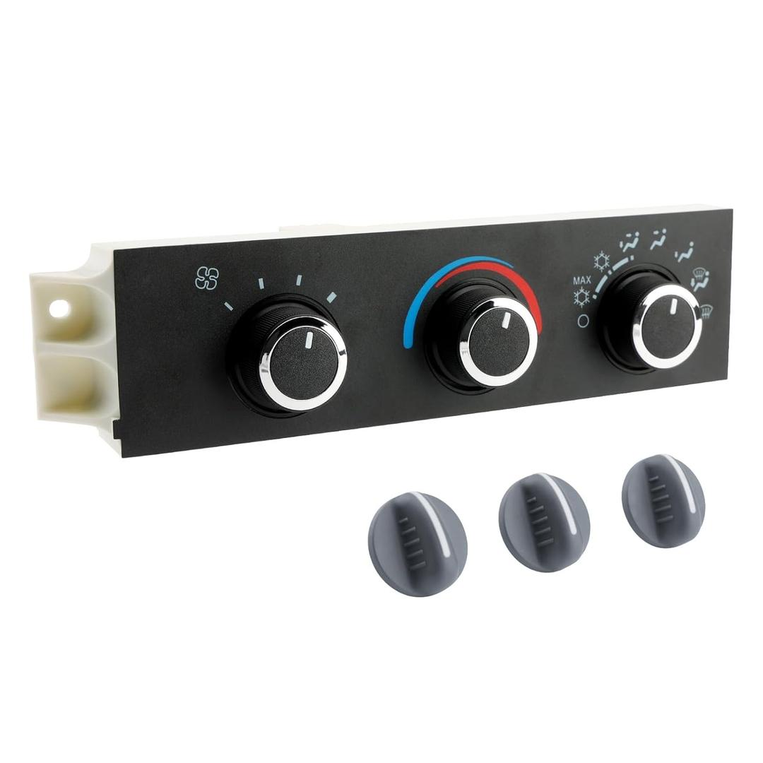 599-217 Climate A/C Control Module, Compatible with 1996-2020 Chevy GMC Express Savana 1500/2500/3500, Front Heater Air Conditioning Panel Unit with 3 Buttons, Replaces# 15773678