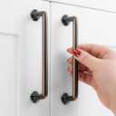 10 Pack 5 Inch Hole Centers, Oil Rubbed Bronze Cabinet Pulls Brushed Bronze Cabinet Handles Bronze Kitchen Hardware for Cabinets 2502 Drawers Bedroom Dresser Bathroom Vanity Cupboard Closet