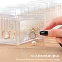 HOMEHIVE Acrylic Jewelry Box Organizer, Clear Jewelry Organizer and Storage with 20 Portable Anti Tarnish Jewelry bags, Travel Jewelry Case for Earrings/Rings/Necklaces Gifts for Women Girls, Clear