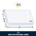 Delta Children Serta SleepTrue Mini Crib Mattress, Premium Sustainably Sourced Fiber Core, Hypoallergenic & Waterproof Cover, Greenguard Gold Certified - Made in USA, White