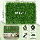 Greenery Faux Grass Wall Backdrop: 80"x120" (67 SQFT) UV-Anti Artificial Green Boxwood Panel for Patio Balcony Privacy & Ivy Fence Covering Privacy, Garden, Backyard Wall Backdrop Decor