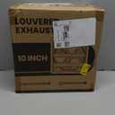 HG Power 10 Inch Shutter Exhaust Fan, 647CFM Quiet Garage Exhaust Fan with 8 Foot Long ON/OFF Switch Cable for Chicken Coop, Shed, Basement, Gable, Kitchen, Attic Ventilation Use, Black