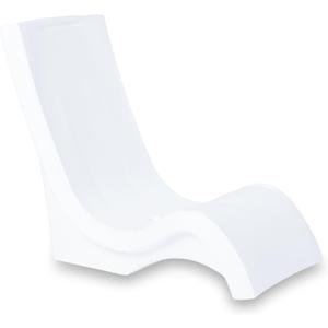 Step2 Vero Pool Chair, Fade-Resistant, Waterproof Patio Furniture for Sun Shelf, Use in Pools up to 9-Inches of Water, Weighted, White