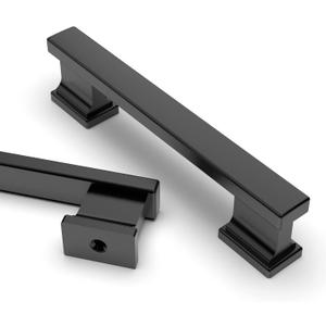 Asidrama 10 Pack 3.75 Inch(96mm) Matte Black Kitchen Cabinet Handles, Cabinet Pulls Kitchen Cabinet Hardware for Cupboard Drawer Pulls