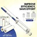 Heavy Duty Stretch Film Dispenser Pole Holder - 48"Long Reaching Industrial Handle for Stretch Wrapping - Fits Rolls 2" to 3" Diamater Cores & Lengths from 12" to 24" - Pallet Wrap (48-inch)