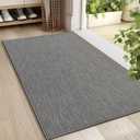 LEKEEPGO Door Mat 24"x36", Non Slip Door Mat Indoor Entrance, Rubber Backing Front Indoor Door mats Washable Absorbent Low-Profile Entryway Entry Resist Dirt Inside Door Mats, Light Grey