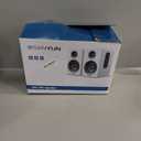 Sanyun SW208 3" Active Bluetooth 5.0 Bookshelf Speakers  60W Carbon Fiber Speaker Unit - Built-in 24bit DAC Dynamic 3D Surround Sound 2.0 Computer PC Monitor Gaming (Pair, White)