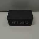 Moorfowl Butt Wipes Dispenser 7.28"" L * 4.80"" W * 2.75"" H,Flushable Wipes Dispenser for Bathroom Baby Wipes Container Diaper Wipe Holder, Black