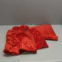 Mr. Pen- Red Sequin Christmas Tree Skirt and Tree Collar, 48 Inch Sparkly Base Cover, 24.8 Inch Foldable Sparkling Sequin Trees Skirt Collar, Red Sequin Tree Skirt, Christmas Skirts for Xmas Trees