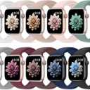10 Pack Silicone Bands Compatible with Apple Watch 38mm 40mm 41mm 42mm 44mm 45mm 46mm 49mm Women Men, Soft Waterproof Replacement Wrist Sport Band for iWatch Series 11 10 9 8 7 6 5 4 3 2 1 SE Ultra (A-Black/Starlight/Pink Sand/Cactus/Navy Blue/Grey/Wine/Milk Tea/White/Smoke Violet)
