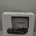 Vinyl Record Player 3Speed Bluetooth Portable Suitcase Records Player with 2 Builtin Stereo Speakers, BeltDriven Turntable for Vinyl Records, Support RCA Line Out, AUX Out (Brown)