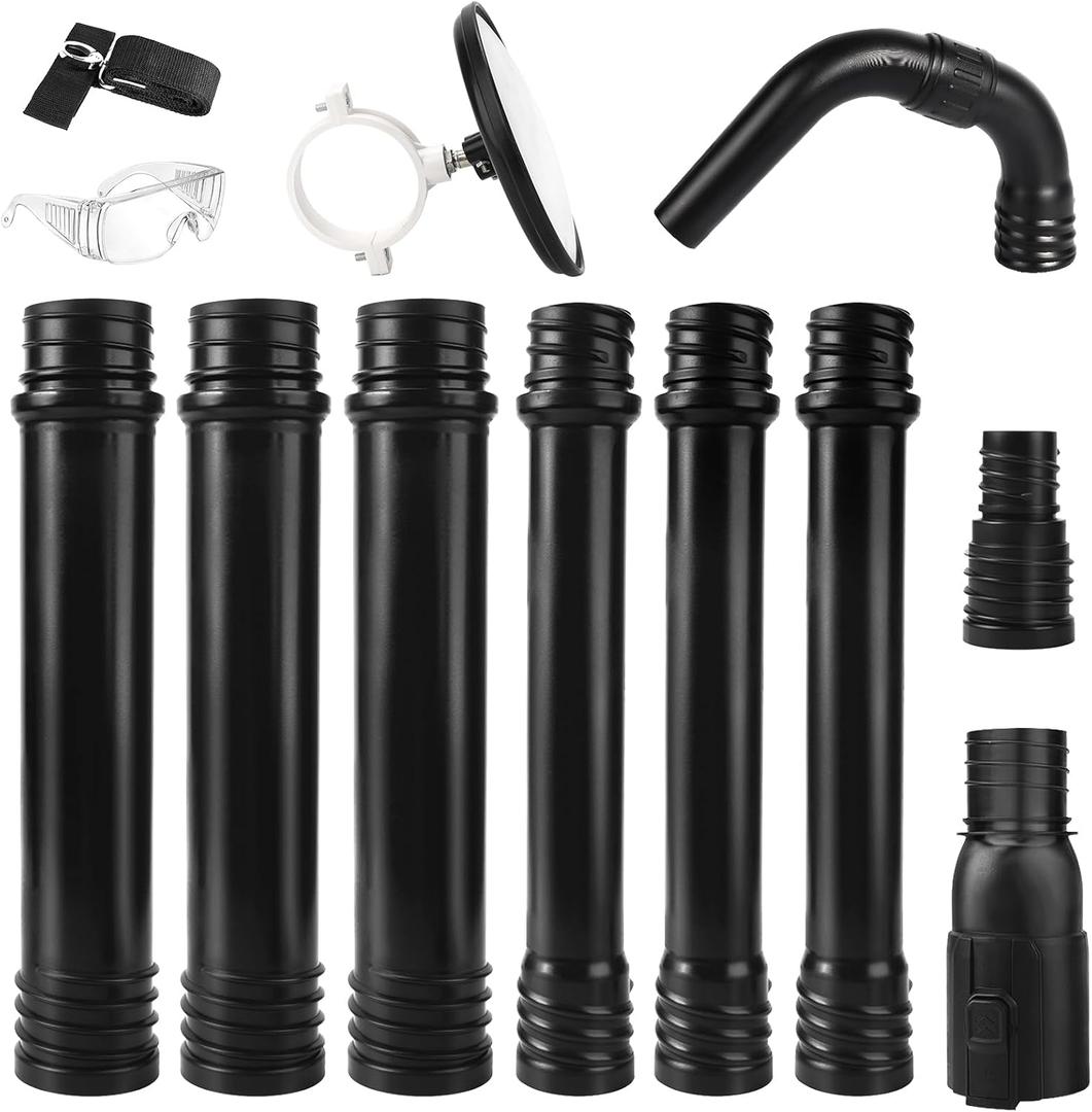 Zipcase Gutter Cleaning Kit - 9.25 ft Safe, with Reflector, Ground-Level Leaf Blower Gutter Attachment Compatible with EGO 530CFM / 580CFM / 575CFM / 650CFM/ 615CFM/LBX6000 Leaf Blowers