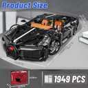 Sports Car Building Blocks Set for Adults, La Voiture Noire 1:10 Scale Race Car Model Building Toy Set Super Cars Display Model Collectible Set Gifts for Boys Teens Age 8+ (1949PCS)