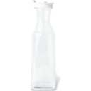 Blue Sky Square Clear Plastic Pitcher 34oz with White Lid - 12 Count | Elegant Serveware Perfect for Parties, Picnics and Gatherings