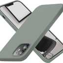 Cordking Designed for iPhone 12 Case, Designed for iPhone 12 Pro Case, Silicone Shockproof Phone Case with [Soft Anti-Scratch Microfiber Lining] 6.1 inch,Calke Green