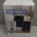 6L Humidifiers for Bedroom Large Room Home,Cool and Warm Humidifier for Baby and Plants Hot Mist Top Fill Desk Humidifiers Oil Diffuser,Quiet,Adjustable Mist,360Nozzle-Black(2026 Upgraded)