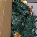 6 FT Pre-Lit Artificial Christmas Tree with 250 Warm White & Multi Lights - 1000 Branch Tips Hinged Spruce for Indoor Outdoor Home Christmas Decorations