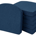 Outdoor Chair Cushions, D Shaped, Set of 6, 19 x 19 Inch, Navy Blue
Fade-Resistant, Water-Resistant, Patio Furniture Seat Chair Pads Replacement, Non-Slip Bottom with Ties, Removable Cover
