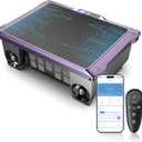 Solar Pool Skimmer Robot with App & Remote, 24/7 Automatic Surface Cleaner