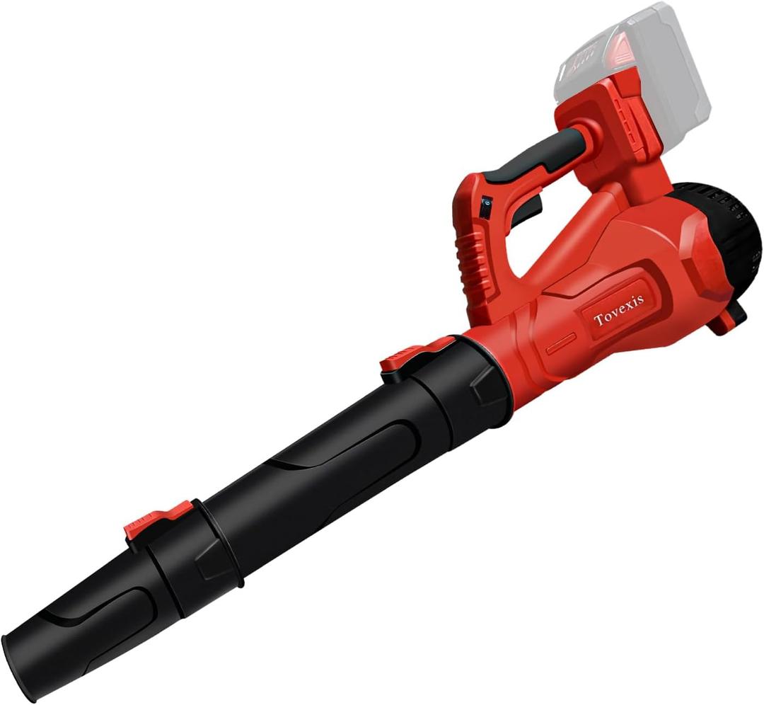 Leaf Blower Cordless for Milwaukee M18 Battery (No Battery) - 580CFM & 6 Speed Levels, Electric Brushless Cordless Handheld Blower for Town Care, Patio, Blowing Leaves and Snow (Black & Red)