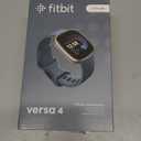 Fitbit Versa 4 Fitness Smartwatch with Daily Readiness, GPS, 24/7 Heart Rate, 40+ Exercise Modes, Sleep Tracking and more, Waterfall Blue/Platinum, One Size (S & L Bands Included)