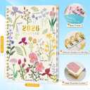 4 x VinTS 2026 Planner,11.6x8.6in Large Weekly Monthly Dated Planner,Jan-Dec.2026 Flower Hardcover Planner Agenda Organizers with stickers, bookmarks, pocket for Women