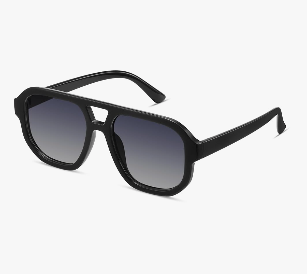 livho Trendy Polarized Square Aviator Sunglasses Women Men Square Eyewear Frame, Retro Sun Glasses for Women Men 2025 Shades