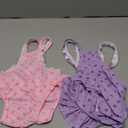 2 Pieces Washable Female Diapers with Suspender Comfort Reusable Doggy Diapers Reusable Puppy Sanitary Panties Dog Underwear Diaper for Small Girl Dogs in Period Heat (Pink&Purple,S, (3-5LB)Waist12.7 Back 9.1)