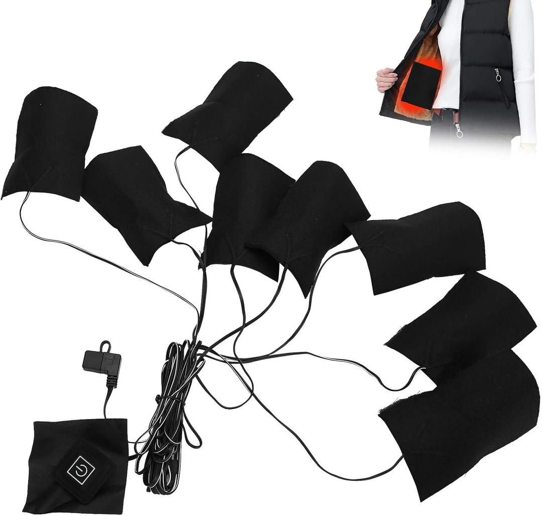 Heating Pad Electric Cloth Heater Pad Heating Clothes Usb Heated Pad Warmer 1 3 Gears Clothes Heater Sheet for Winter Camping Hiking