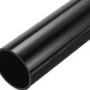 MECCANIXITY 2.5 Inch PVC Rigid Tube Round Pipe Hardware Tubing 57mm ID 63mm OD 350mm Black High Impact for Water Pipe Crafts Cable Sleeve