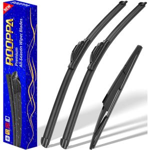 3 wipers Replacement for 2009-2016 Ford Expedition/2009-2016 Lincoln Navigator, Windshield Wiper Blades Original Equipment Replacement - 22"/22"/16" (Set of 3) U/J HOOK